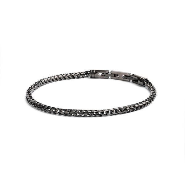 3 mm Fuchsschwanzarmband aus Edelstahl mit schwarzem Finish - Cito Black